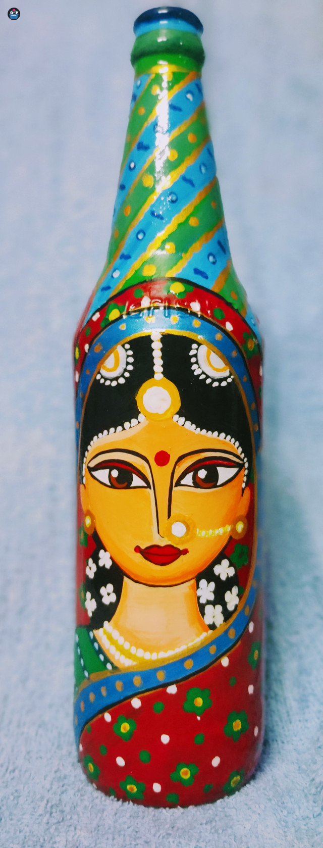 beautiful  women bottle art very  colorful