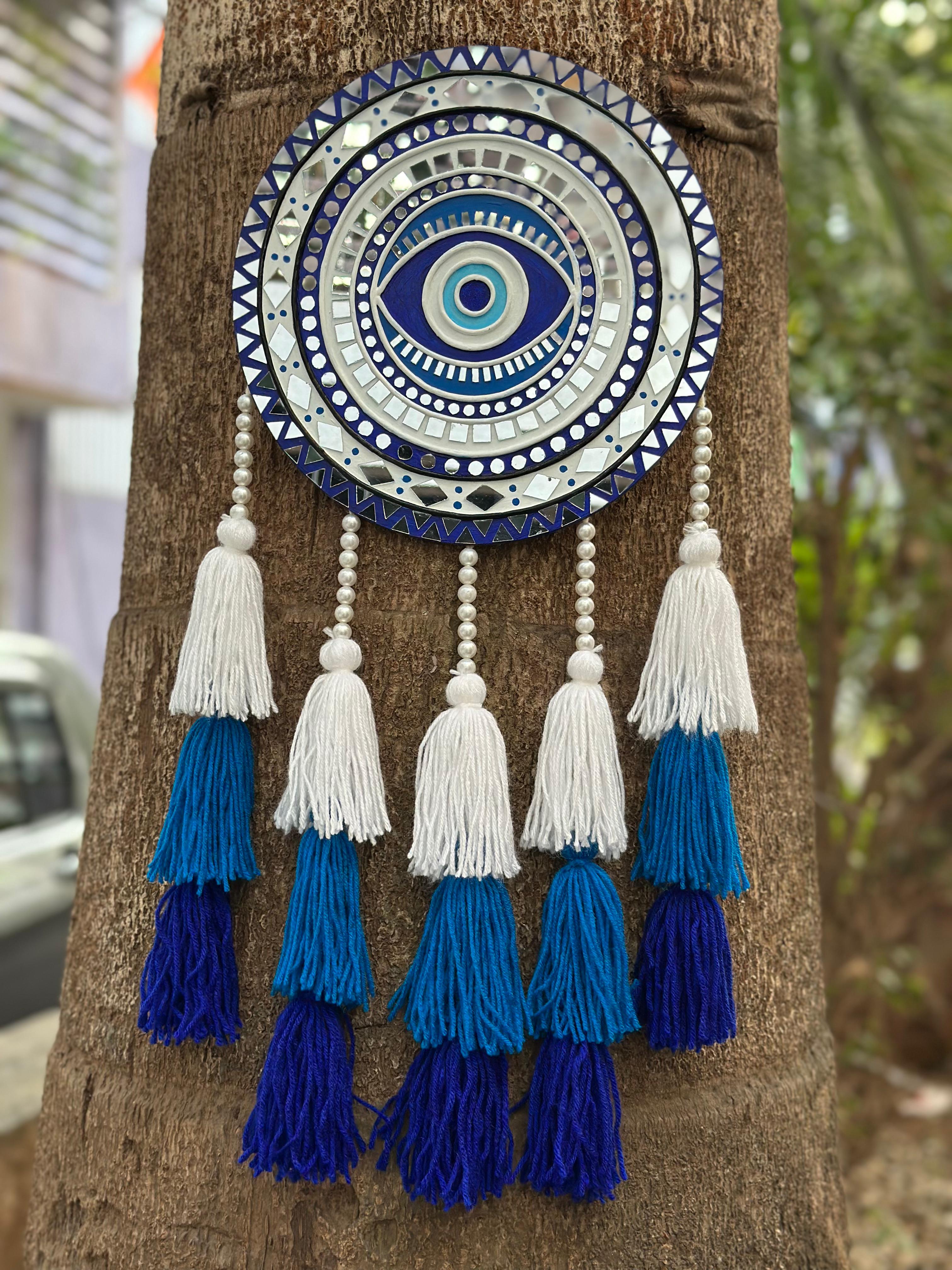 Evil eye lippan art wall hanging