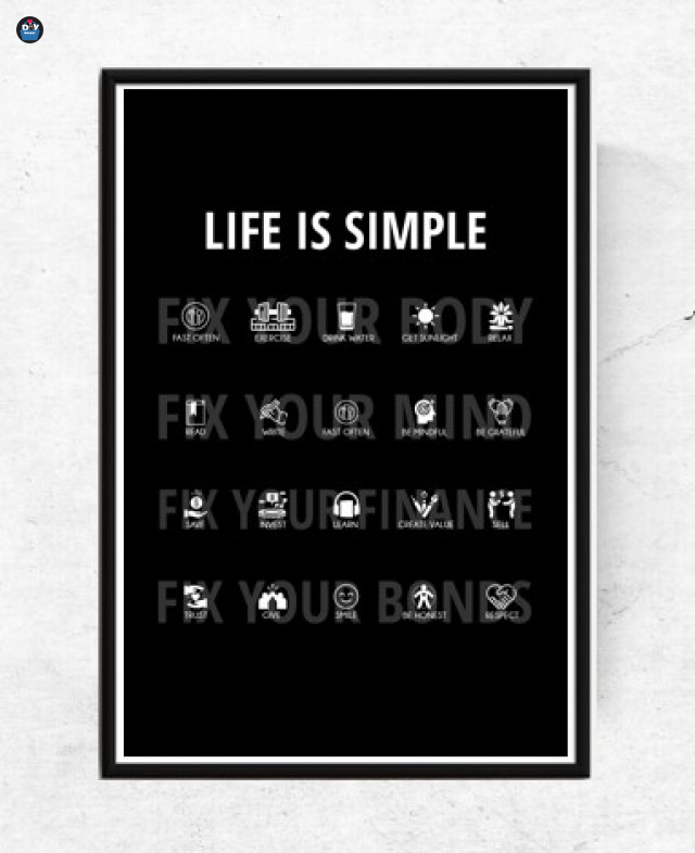 Life is Simple Wall Hanging
